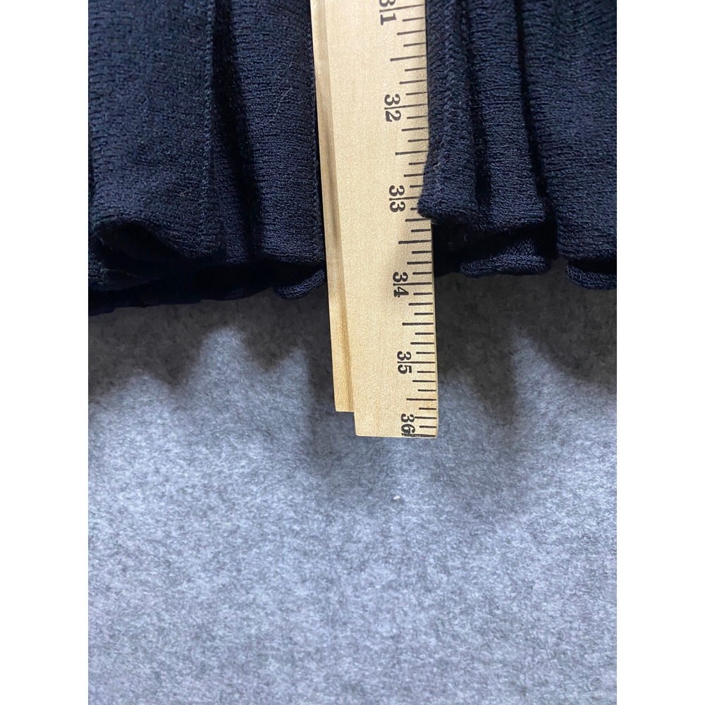 St. John Sport Navy Blue Wool Blend Knit Pleated Drop Waist Dress Small - Picture 9 of 9